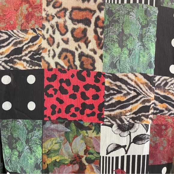 Desigual Dress Chiffon Patchwork Long Sleeve Minidress NEW w/tags - Picture 10 of 15